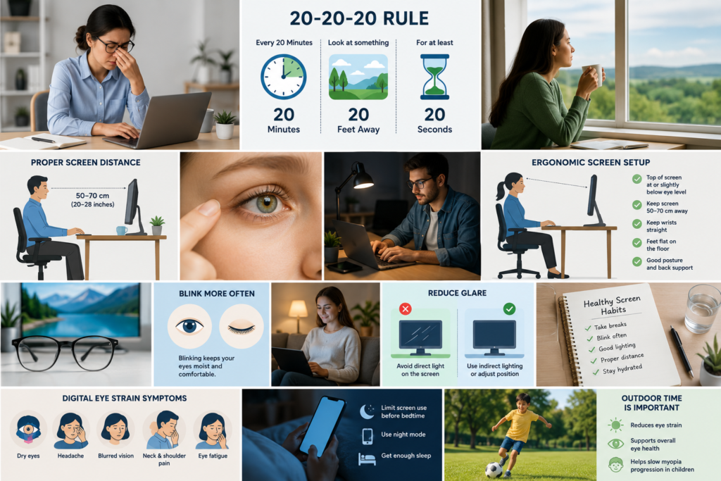conclusion of how much screen time is healthy for eyes